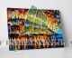Boat Habour Pier Leonid Afremov Canvas Art Decor -C484