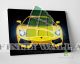 Yellow Lamborghini Sports Car Canvas Art Decor -E347