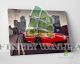 Red Ferrari Car in City Canvas Art Decor -E337