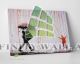 Coloured Rain Banksy Graffiti Canvas Art Decor -C567