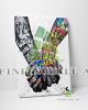Peace Hands Graffiti Canvas Art Decor -C586