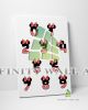 Girls Mouse Number Chart Canvas Art Decor -C704