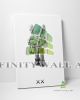 K Bear Family White Canvas Art Decor -C502