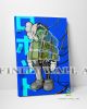 Japanese Robot K Bear Blue Canvas Art Decor -C506