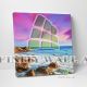 Neon Sunset Seashore Canvas Art Decor -C272