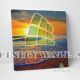 Sunset over Ocean Waves Canvas Art Decor -C279
