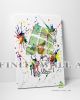 Dinosaur Watercolour Splatter Canvas Art Decor -C665