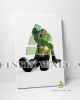 Black Split Body K Bear Canvas Art Decor -C674