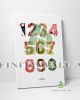 Animal Number Chart Canvas Art Decor -C712