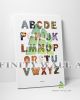 Animal Alphabet Chart Canvas Art Decor -C713