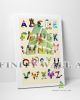 Alphabet Characters Chart Canvas Art Decor -C715