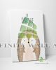 Cute Hedgehog Inspirational Quote Canvas Art Decor -C781