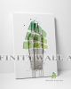 Cocktail Shaker Bottle Watercolour Splash Splatter Canvas Art Decor -C901