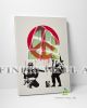 Peace Soldiers Banksy Graffiti Canvas Art Decor -C927