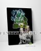 Modern Woman with Blue Flowers Canvas Art Decor -E3